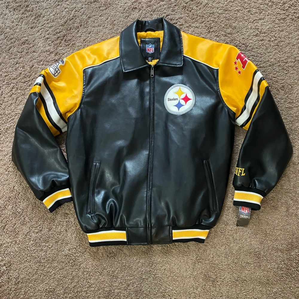 NFL Pittsburgh Steelers Team Apparel Men’s Jacket Size Medium New Old Stock